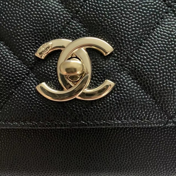 Chanel Paris blk caviar business Affinity shoulder medium top handle classic bag - Picture 5 of 16
